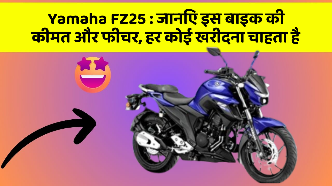 Yamaha FZ25: जानिए इस बाइक की कीमत और फीचर, हर कोई खरीदना चाहता है